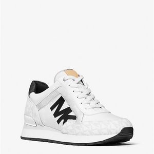 Michael Kors Maddy two tone logo trainer size 8
